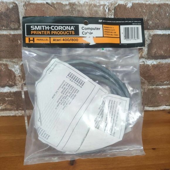 Vintage NOS ATARI 400/800 Parallel 6 Ft Computer Cable Smith-Corona - Picture 2 of 2
